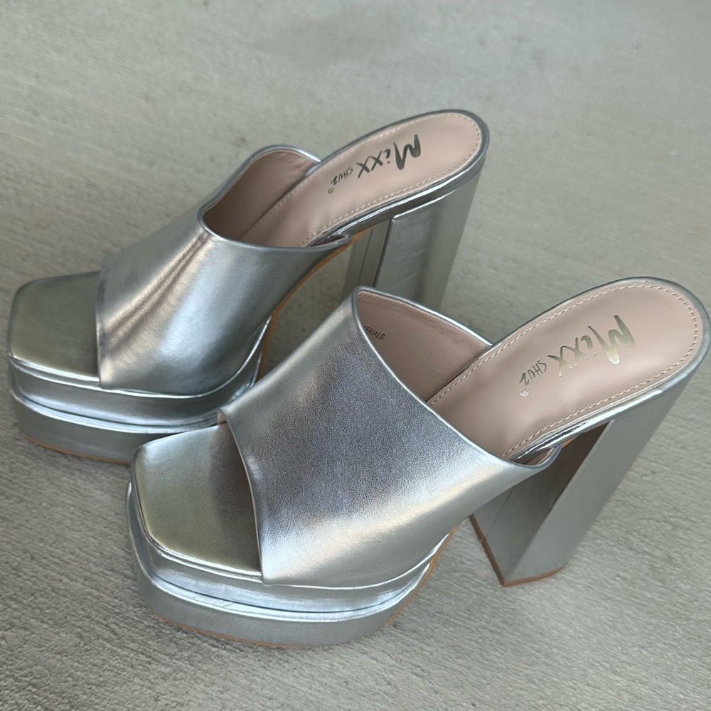 Silver Platform Heels